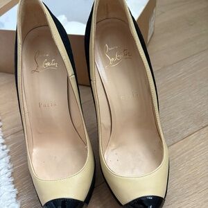 Christian Louboutin Black and Nuede pumps